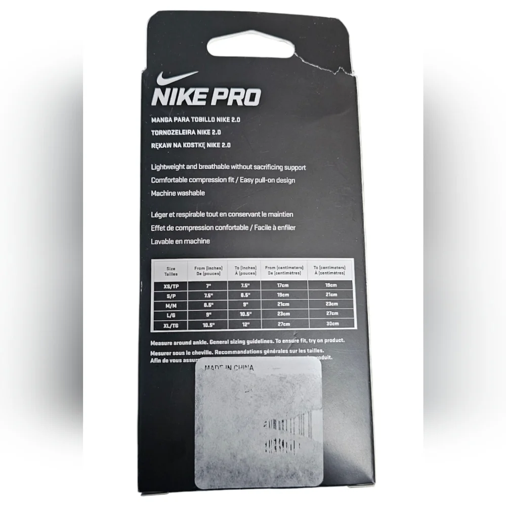 Nike Pro -NEW XL Ankle Sleeve 2.0 - Black - Picture 8 of 9